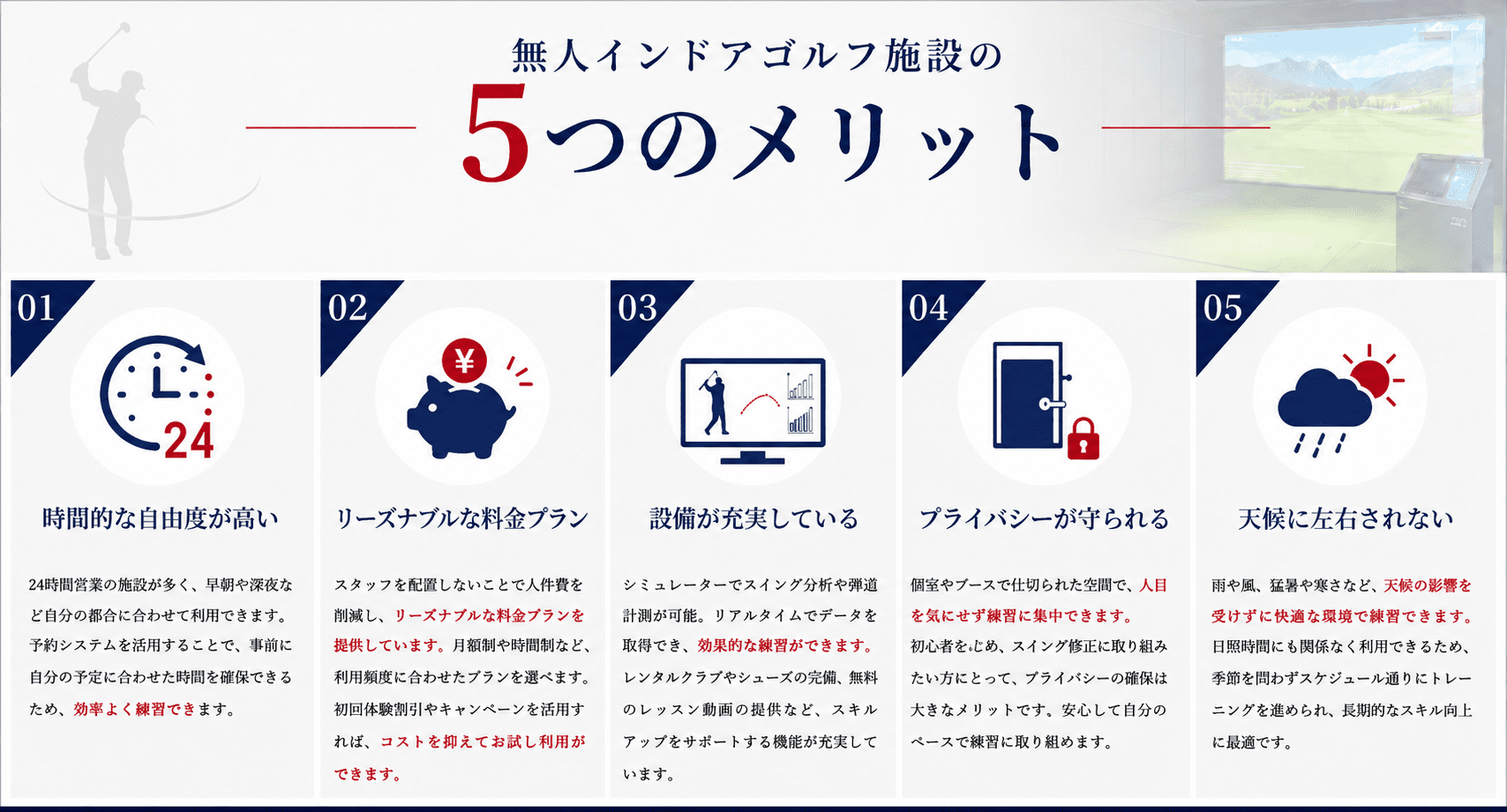 無人インドアゴルフの魅力